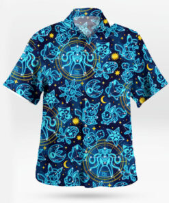 Space Celestial Pokemon Hawaiian Shirt Cosmic Style for Anime Fans
