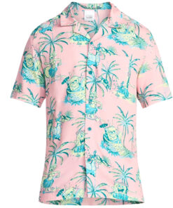 SpongeBob SquarePants Pink Hawaiian Shirt