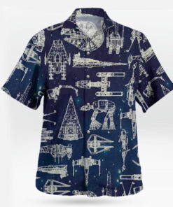 Star Wars Blueprint Aloha Pattern Hawaiian Shirt