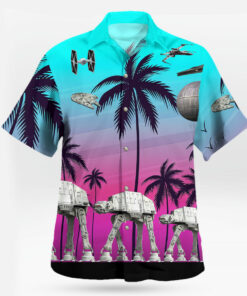Star Wars Hawaiian Shirt Tropical Sunset Galactic Battle Aloha Shirt