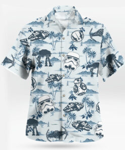 Star Wars Hawaiian Shirt Stormtrooper BB-8 Tropical Design