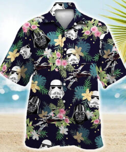 Star Wars Tropical Floral Darth Vader Hawaiian Shirt