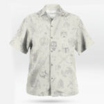 Star Wars White Hawaiian Shirt Minimalist Style