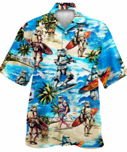 Stormtrooper Surfing Tropical Star Wars Hawaiian Shirt