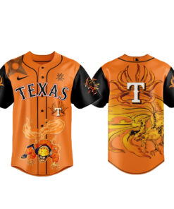 Texas Rangers x Naruto Kurama Baseball Jersey Version 2