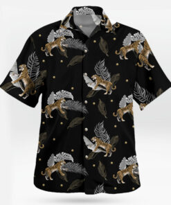 Tiger Palm Leaf Hawaiian Shirts