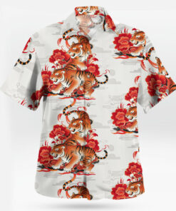 Tiger Pattern Hawaiian Shirt Bold Jungle Style Aloha Wear