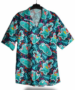 Totodile Tropical Splash Pokemon Hawaiian Shirt