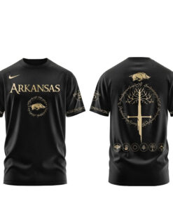 Unisex Arkansas Razorbacks Lord Of The Rings 2026 Black Graphic Shirt for College Sports Fans