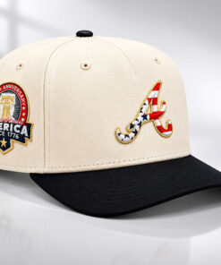 Unisex Atlanta Braves America 250th Anniversary 2026 Patriotic Graphic Hat for Baseball Fans