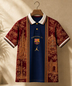 Unisex Barcelona FC x Heritage Paris Graphic Polo Shirt 2026 for Soccer Fans Version 1