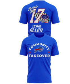 Unisex Buffalo Bills Community Takeover Josh Allen 2026 All Blue Day Graphic Shirt for Football Fans