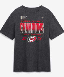 Unisex Carolina Hurricanes 2026 Eastern Conference Champions Locker Room Graphic Shirt for Hockey Fans