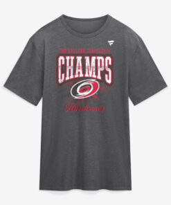 Unisex Carolina Hurricanes 2026 Eastern Conference Champions Vintage Tri Blend Graphic Shirt for Hockey Fans