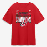 Unisex Carolina Hurricanes Red 2026 Eastern Conference Champions Graphic Shirt for Hockey Fans