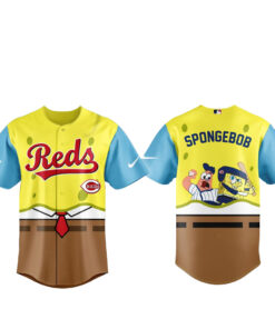 Unisex Cincinnati Reds SpongeBob Night Graphic Baseball Jersey 2026 for Baseball Fans