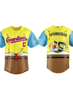 Unisex Cleveland Guardians SpongeBob Night Graphic Baseball Jersey 2026 for Baseball Fans