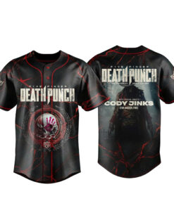 Unisex Five Finger Death Punch 20th Anniversary World Tour 2026 Baseball Jersey for Music Fans