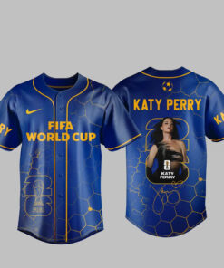 Unisex Katy Perry Global Soccer Event Baseball Jersey – Navy Fan Button-Up Shirt