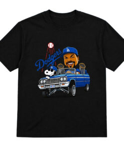 Unisex Los Angeles Dodgers Snoopy Graphic Shirt – Funny Ice Cube Baseball Fan Tee