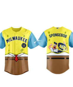 Unisex Milwaukee Brewers SpongeBob Night Graphic Baseball Jersey 2026 for Baseball Fans