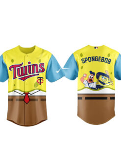 Unisex Minnesota Twins SpongeBob Night Graphic Baseball Jersey 2026 for Baseball Fans
