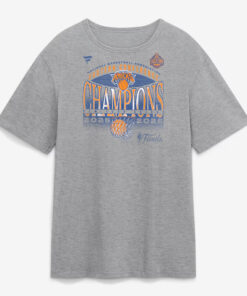 Unisex New York Knicks Eastern Conference Champions Heritage Gray Graphic T-Shirt 2026 for Basketball Fans