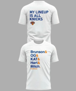 Unisex New York Knicks My Lineup Is All Knicks Graphic Shirt for Basketball Fans