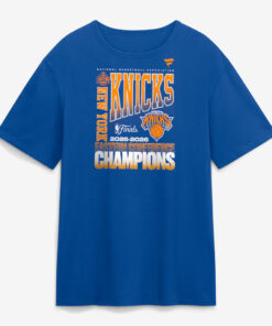 Unisex New York Knicks Stacked Block Blue Graphic T-Shirt 2026 for Basketball Fans