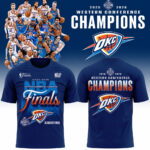 Unisex Oklahoma City Thunder 2026 Western Conference Champions Graphic Shirt for Basketball Fans