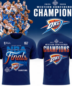 Unisex Oklahoma City Thunder 2026 Western Conference Champions Graphic Shirt for Basketball Fans