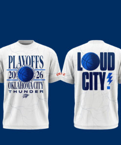 Unisex Oklahoma City Thunder Loud City Game 5 Graphic T-Shirt 2026 for Basketball Fans