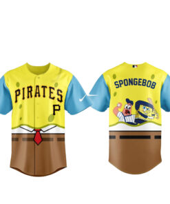 Unisex Pittsburgh Pirates SpongeBob Night Graphic Baseball Jersey 2026 for Baseball Fans