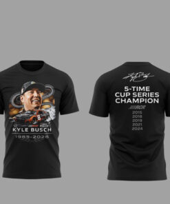 Unisex RIP Kyle Busch Memorial T-Shirt – 5-Time Cup Series Champion Fan Tee