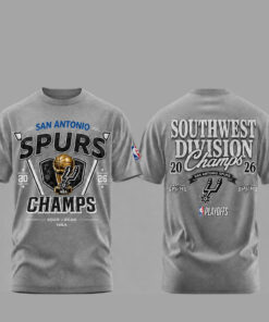Unisex San Antonio Spurs 2026 Southwest Division Champions Graphic Shirt for Basketball Fans