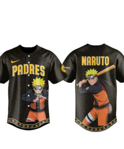Unisex San Diego Padres Naruto Night All Black Graphic Baseball Jersey 2026 for Baseball Fans