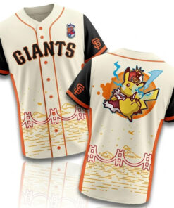 Unisex San Francisco Giants Pokemon Worlds Night 2026 Pikachu Baseball Jersey for Anime and Baseball Fans