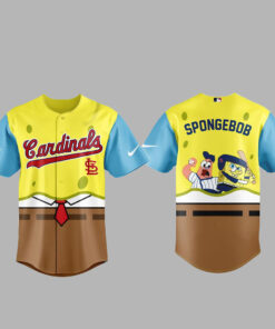 Unisex St. Louis Cardinals SpongeBob Night Graphic Baseball Jersey 2026 for Baseball Fans