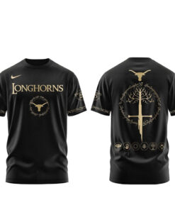 Unisex Texas Longhorns Lord Of The Rings 2026 Black Graphic Shirt for College Sports Fans