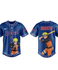 Unisex Texas Rangers Naruto Ninja Legend Night Graphic Baseball Jersey 2026 for Baseball Fans