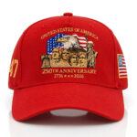 Unisex United States Of America 250th Anniversary 1776 2026 Patriotic Graphic Hat for USA Fans