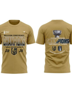 Unisex Vegas Golden Knights Western Conference Champions Graphic Shirt 2026 for Hockey Fans