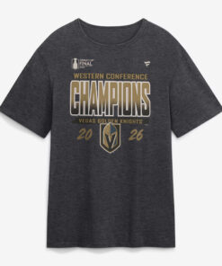 Unisex Vegas Golden Knights Western Conference Champions Locker Room Graphic T-Shirt 2026 for Hockey Fans