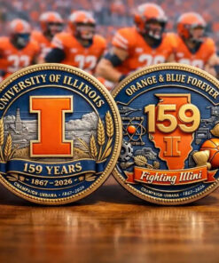 University Of Illinois Fighting Illini 159Th Anniversary Challenge Coin