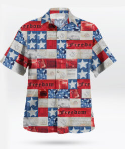 Vintage American Freedom Patriotic Hawaiian Shirt
