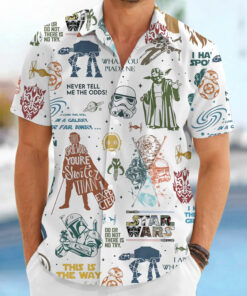 Vintage Star Wars Quotes Collage Hawaiian Shirt