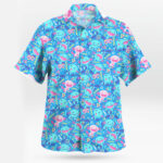 Wooper Pattern Hawaiian Shirt Blue Tropical Vibes for Pokemon Fans