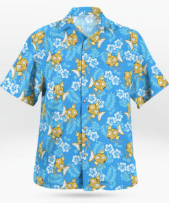 Yellow Magikarp Pokemon Blue Hawaiian Shirt