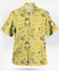 Yellow Psyduck Hawaiian Shirt Funny Pokemon Summer Aloha Shirt