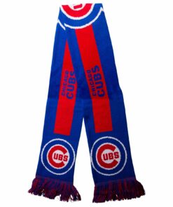 Chicago Cubs Royal and Red Big Logo Graphic Scarf for Baseball Fans